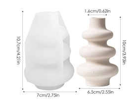 Molde silicona porta vela nordico 3 circulos 